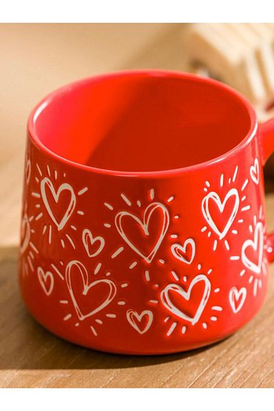 LC Waikiki Lcw Heart Printed Ceramic Mug 310 ml (W5)