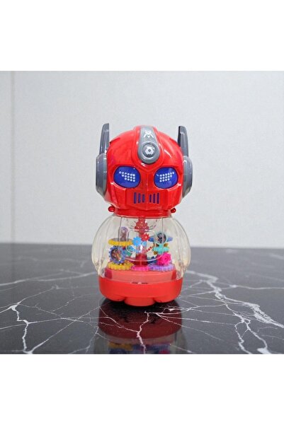 Kuzey Tacı لعبة محفظة نقود على شكل رأس روبوت مع آلية تروس مضاءة وموسيقى Vip