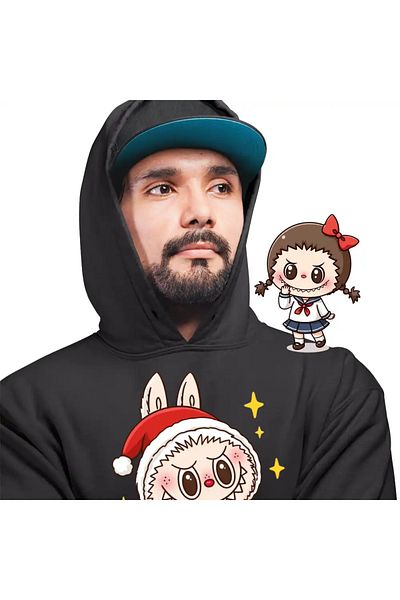 OEM Men's Sweatshirt Labubu Santa Claus