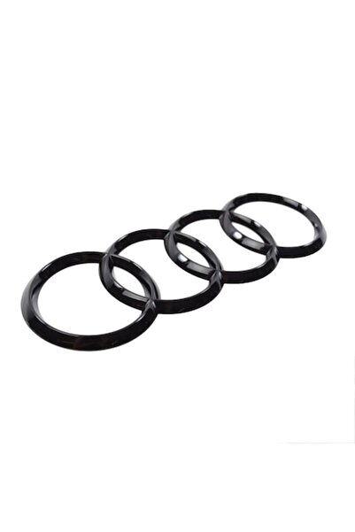 PBauto Emblemă pentru Audi A1 A3 A4 A5 A6 Q7, 192 mm, negru lucios