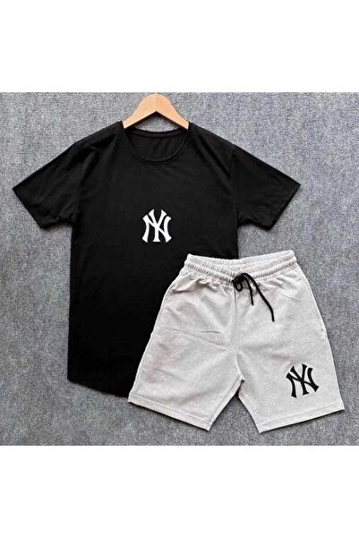 özcstore تي شيرت رجالي / نسائي شورت NY مطبوع