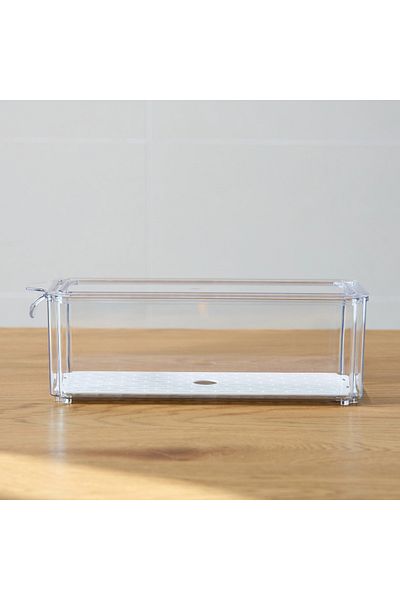 Home Box Sistematico Stackable Fridge Organiser with Drainage Tray - 850 ml