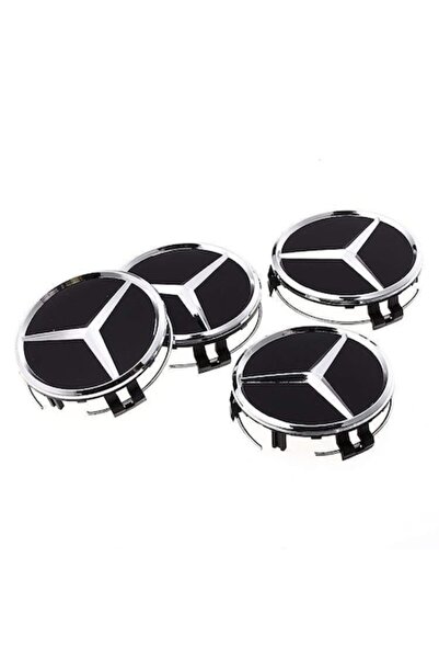 LinePartsBim Σετ 4 καπάκια τροχών 75 mm συμβατά με Mercedes-Benz για ζάντες α...