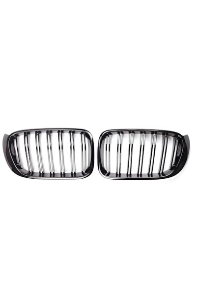 INGENIO Set 2 Grile Nari Duble M Look compatibile cu BMW X3 X4 F25 F26 Model LCI Facelift 2014-2017, Negru L
