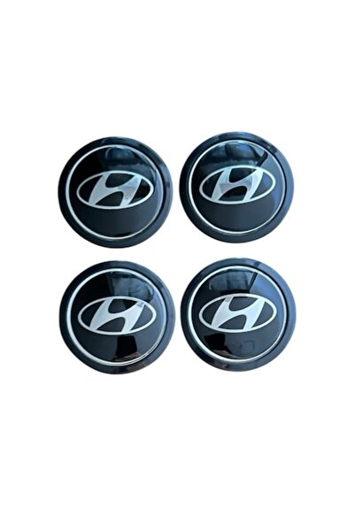 MAF Set de 4 capace de roată 76mm exterior / 60mm interior - Hyundai - negre