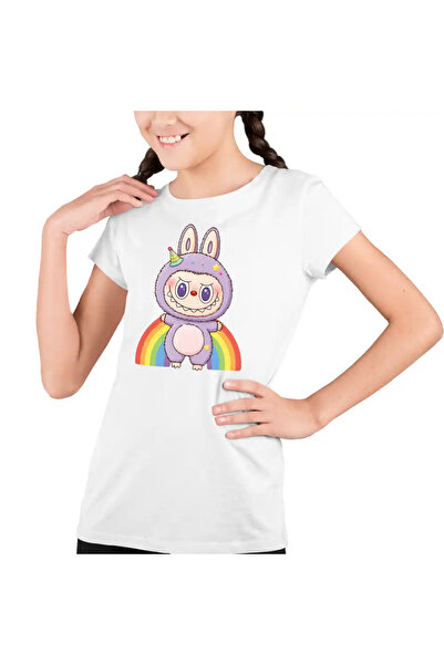 OEM Tricou Copii Fete Labubu Rainbow Mood