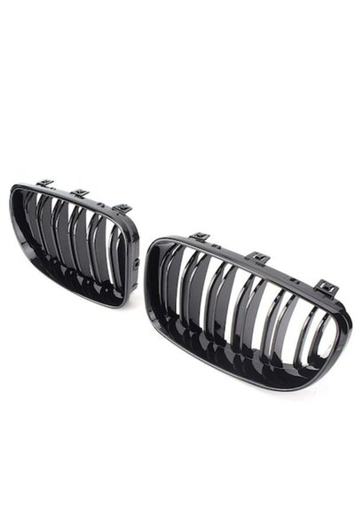 INGENIO Set 2 Griles Centrale compatibil cu BMW Seria 1 E81 E82 E87 E88 M1 M 2007-2011 Facelift LCI Negru Lu