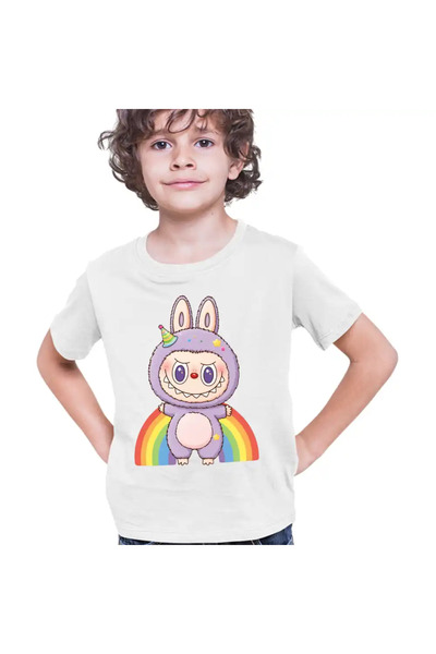 OEM Tricou Copii Baieti Labubu Rainbow Mood