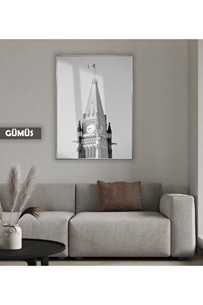 Harikabirev HARIKABIREV | MODEL 02 TURNUL BIG BEN ÎN NEGRU ȘI ALB | TABLOU DI...