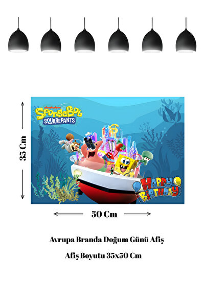 HAPPYLOOPPARTY Banner za rođendan sa temom Sunđer Boba
