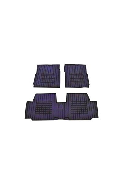 LEMFORDER Leopar Renault 12 Toros Kaucuk Mavı Paspas Dekoratıf Bezlı Tıp ( 2 On+1 Arka ) Rulo