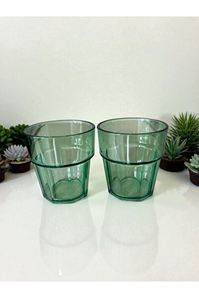 GastroPlast 2 ADET 250 ML KIRILMAZ, ÇİZİLMEZ, POLİKARBON PLASTİK BARDAK (SU YEŞİLİ)