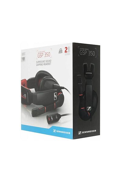 Sennheiser GSP 350 Wired Over The Ear Headphones with Mic (Black/Red)