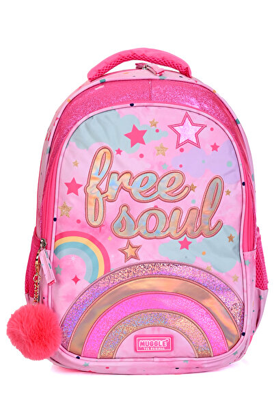 MUGGLE Mu-9060 Kız Çocuk Okul Çantası – Gökkuşaklı, Free Soul Tasarım, Çok Bölmeli