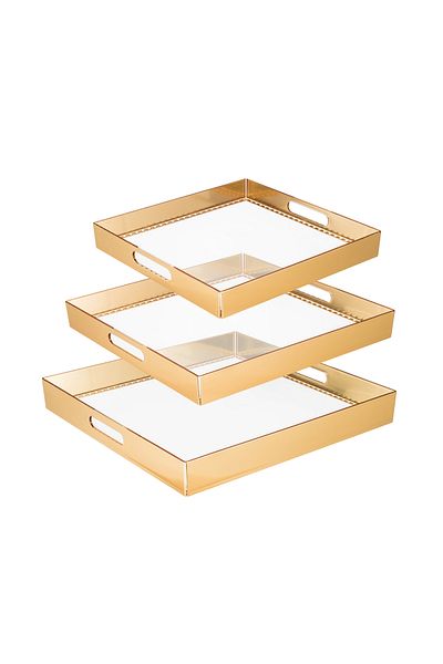 Abareek Al Safa Crystal acrylic tray set, a serving tray typically used in homes or special occasions.