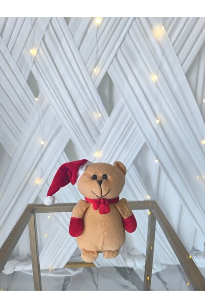 Hayalince Yeni Yıl Yılbaşı Büyük Noel Kırmızı Kostümlü Peluş Ayıcık