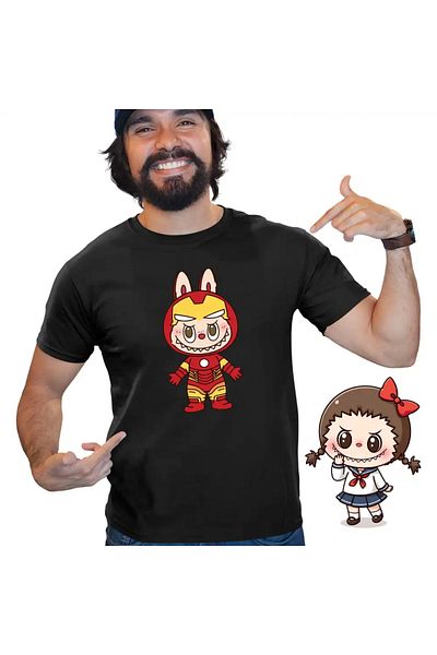 OEM Men's T-shirt Labubu Iron Man