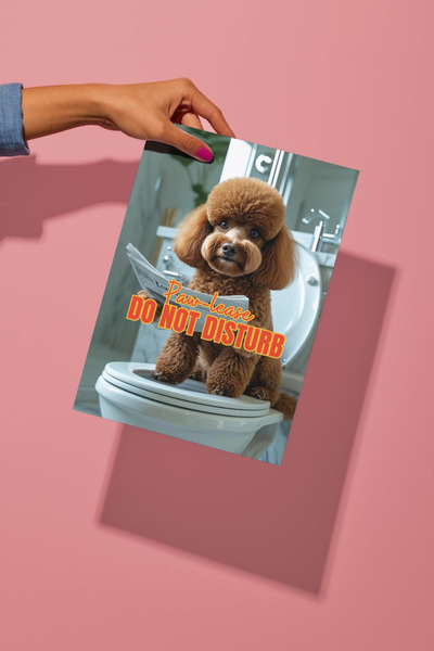 Funzee Toy Poodle Poster Series - Fun & Humorous Home Decor - No Frame