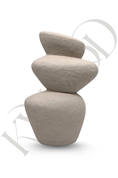 kwood Asimetrik Seramik Vazo Bohem Tarz Dekoratif Obje