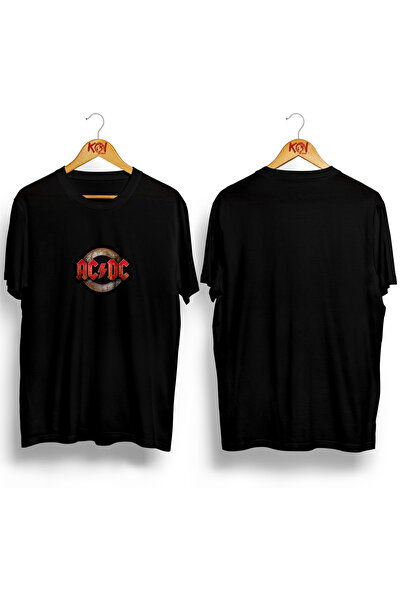 Butik Μπλουζάκι με στάμπα AC/DC / Unisex Μαύρο Χρώμα / 100% Βαμβάκι Υψηλής Πο...
