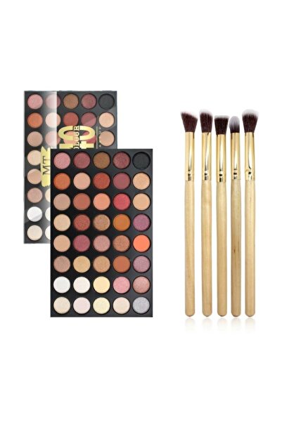 KAİZEN 40'lı Çok Renkli Göz Farı Palet+ 5'li Far Fırça Seti