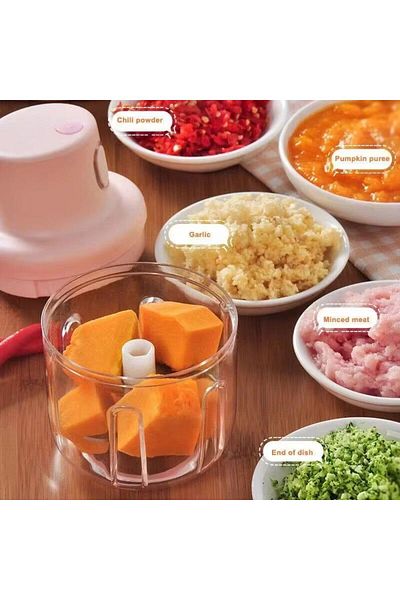 OEM Portable Electric Chopper KB010, 250ml, 45W, USB, Stainless Steel Blades, Mini Food Processor