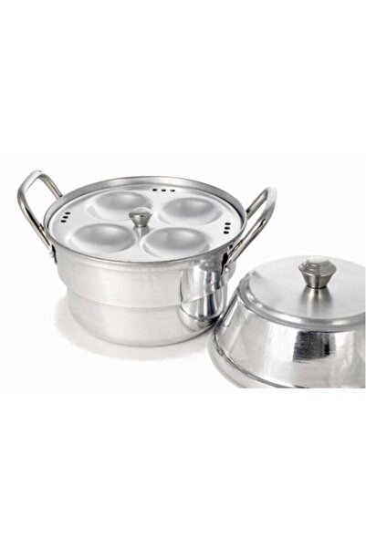 Generic Ayda Idli Pot 7-Pit , Aluminium Ploished Pan, Silver