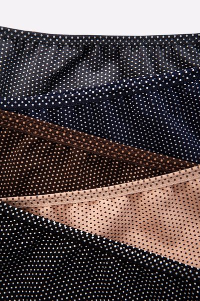 Happy Fox Cotton Dark Printed Women's Slip Panties Set of 5 Pack Lycra Normal Waist