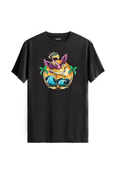 Colermi تي شيرت مطبوع عليه فلامينجو بيتش