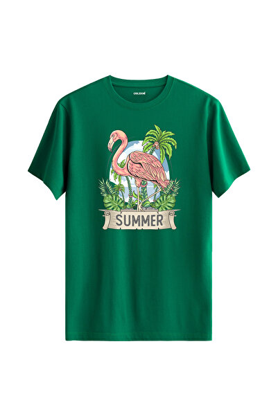 Colermi تي شيرت بتصميم فلامينجو الصيفي
