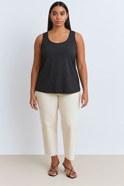 EFFE 3 Pieces A-Line Plus Size Cotton Thick Strap Tank Top T-Shirt
