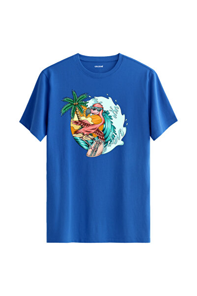 Colermi تي شيرت ركوب الأمواج على الأمواج فلامينجو