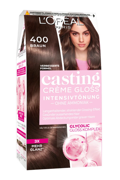 L'Oreal Paris Casting Creme Gloss 180ml Saç Boyası, Casting Creme Gloss 400 Kestane
