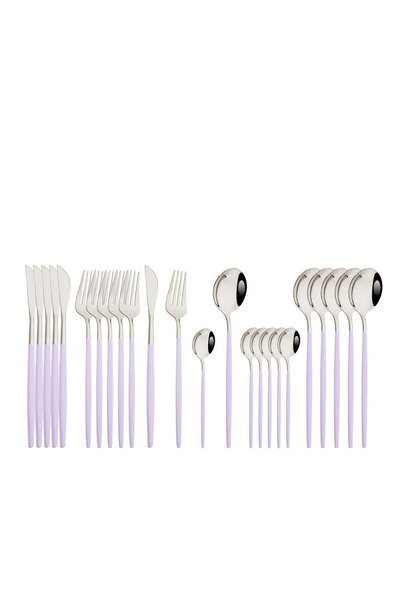Generic MahMir® Flatware Serving Set 24 Piece, Stainless Steel Silverware Set...