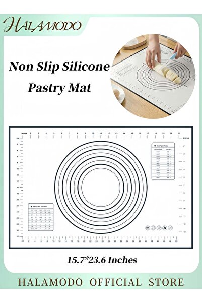Generic Non Slip Silicone Pastry Mat with Measurement Scale Non Stick Baking ...