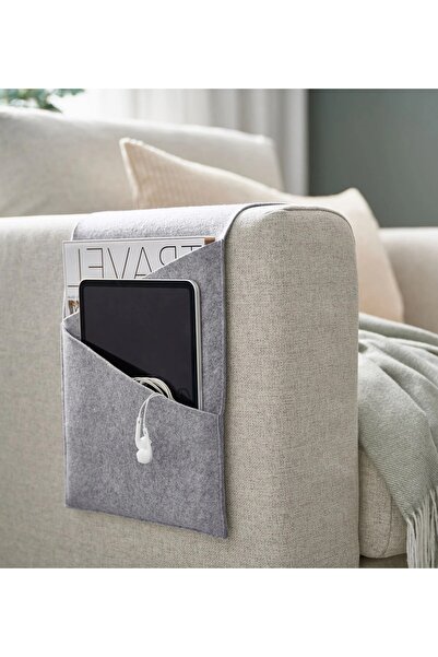 TEZPAZAR Sılang Koltuk Kenarı Kumandalık 95x25 Cm Kolçak İçin Saklama Cebi Po...