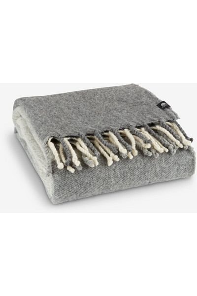 OEM Set of 2 LUNDKARSE wool blanket 137x170 gray/beige