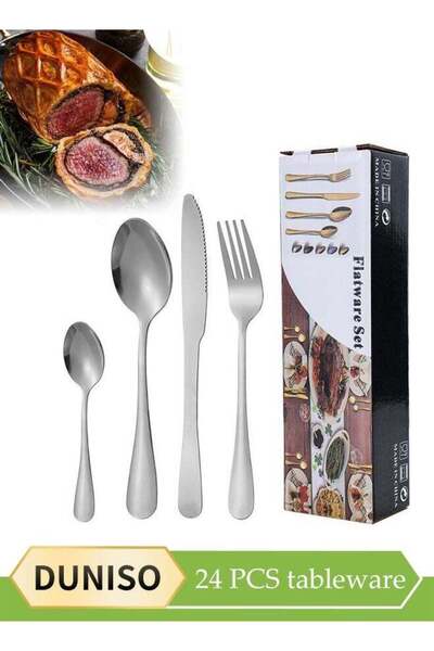 Generic 24 Pcs Stainless Steel Cutlery Set, Western Style Kitchen Utensil Set...