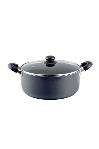 Generic DELCASA Aluminum Casserole With Lid Black 24cm