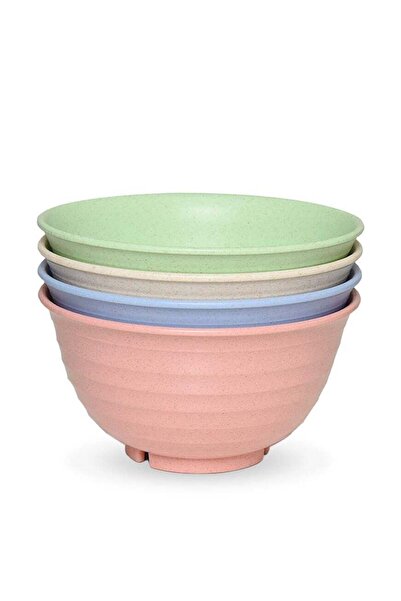 Generic Wheat Straw 17cm Bowls, Set of 4, Salad and Snack Bowls, Biodegradabl...