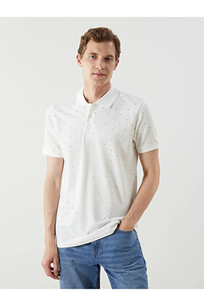 LC Waikiki Lcwaikiki Classicecru Polo Neck Patterned Pique Men's T-Shirt