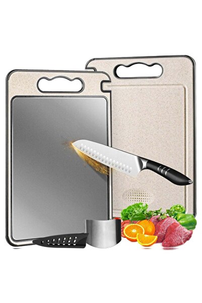 Generic ArcShine Titanium Cutting Board Pro | 100% Pure Titanium & Wheat Stra...