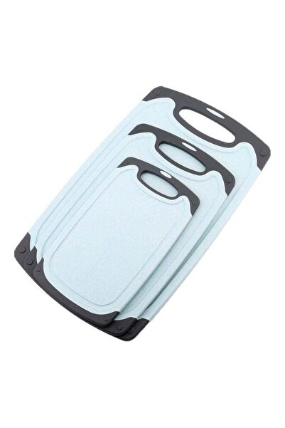 Generic 3-Piece Cutting Board Set Blue/Black 40x3x24cm