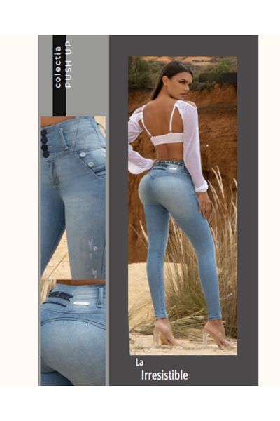 Divina Shaping jeans with real push-up effect, made in Colombia, La Irresistible model