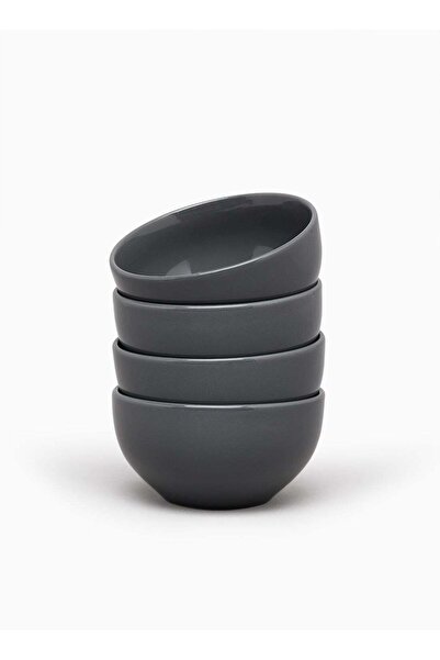 Generic 4-Piece Stoneware Bowls Set Medium Grey 5.5inch