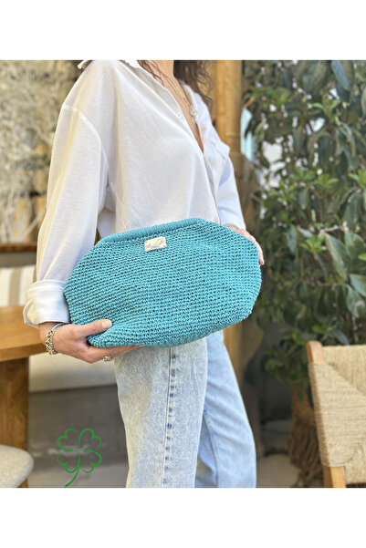 ByTooche حقيبة حبل ورقية مبطنة باللون الأزرق الداكن من Iris Scholarship، حقيب...