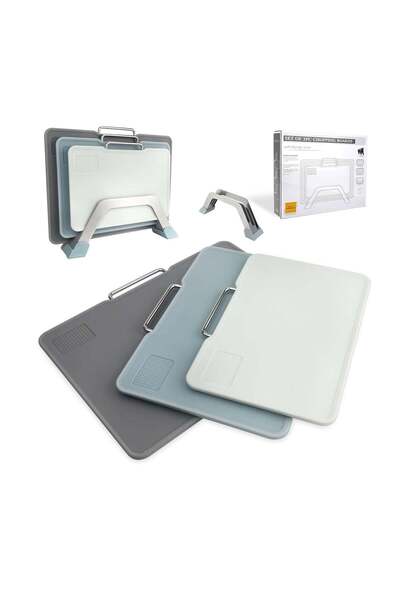 Generic Cutting Boards For Kitchen Dishwasher Safe,Set Of 3 With Holder,Plast...