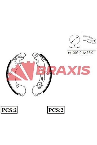 BRAXIS Arka Fren Balatası Pabuc Mıcra Iıı K12 03>10 Note 07>10 Clıo Iı 04> Clıo Iıı 05>