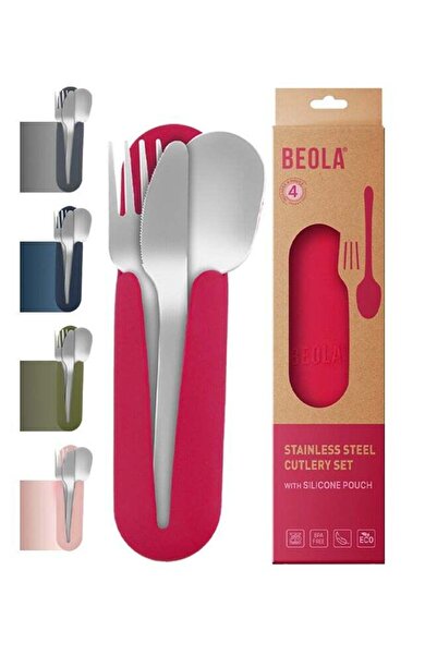 Generic Stainless Steel Cutlery Set, Travel Utensils Set with Silicone Case P...