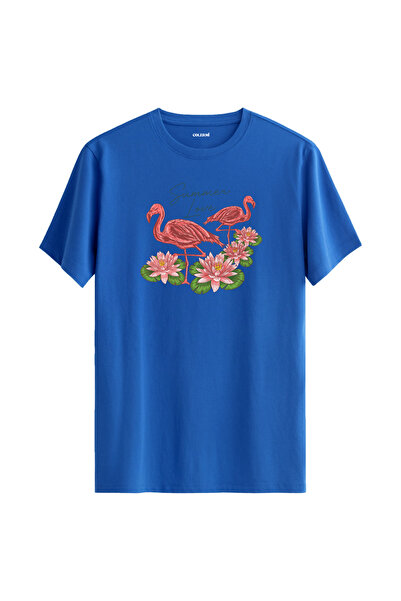 Colermi تي شيرت Nilüfer Floral "Summer Love" فلامينجو